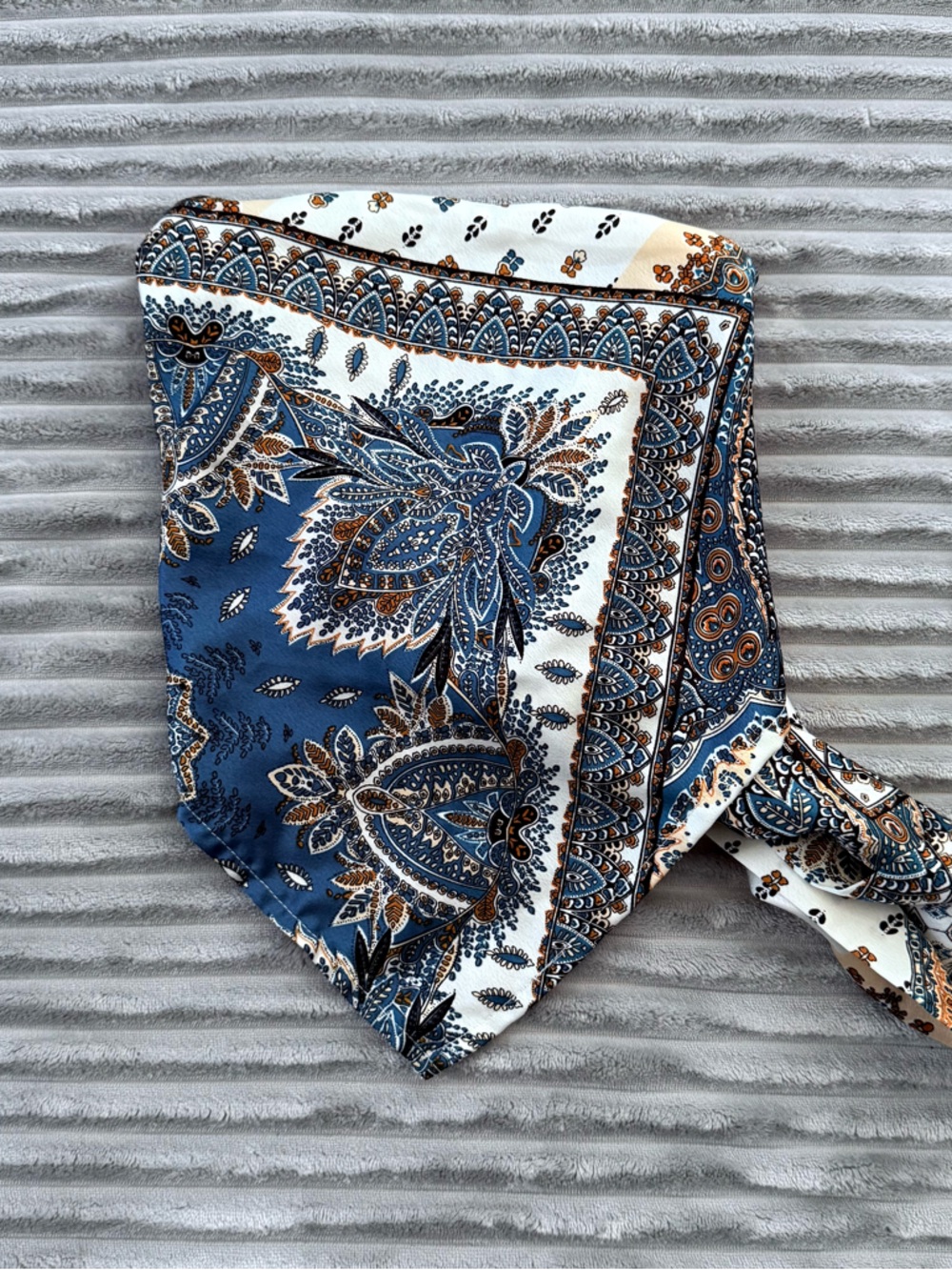 Sleeveless Bohemian Paisley Scarf Top